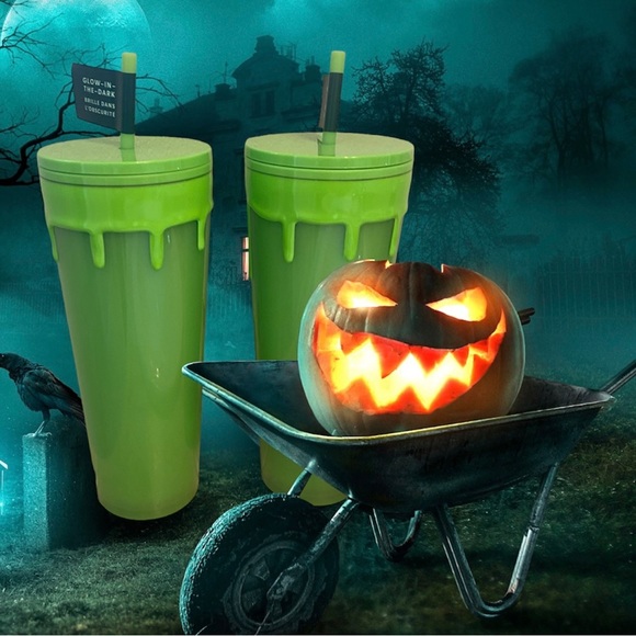Starbucks Green Slime Halloween Cup, Glow in the Dark, 24oz Venti, NWT - Picture 5 of 5